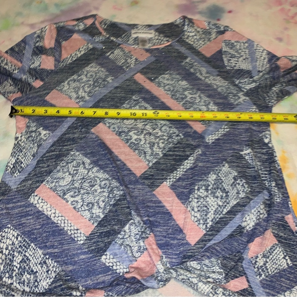 Alfred Dunner Patchwork Shirt Large - image 8